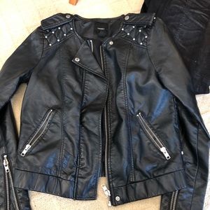 forever 21 studded leather jacket